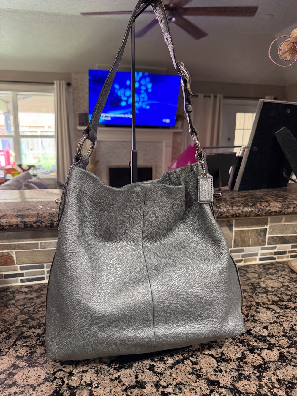 Coach Penelope Hobo Bag - Gray/blue